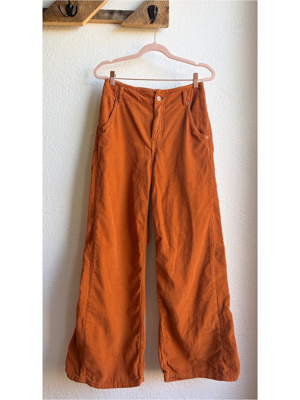 We the Free | Free People Harlow Mid Rise Wide Leg Corduroy Pants 27